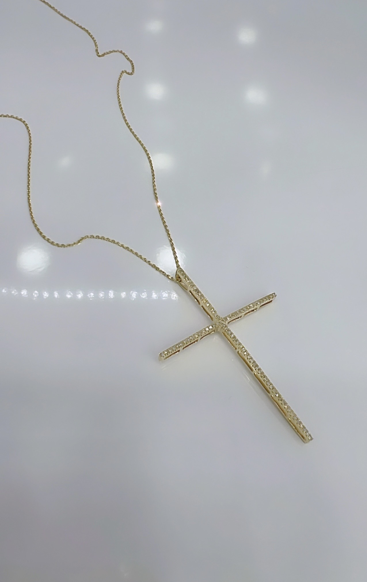 Cadena Con Cruz 14 kt