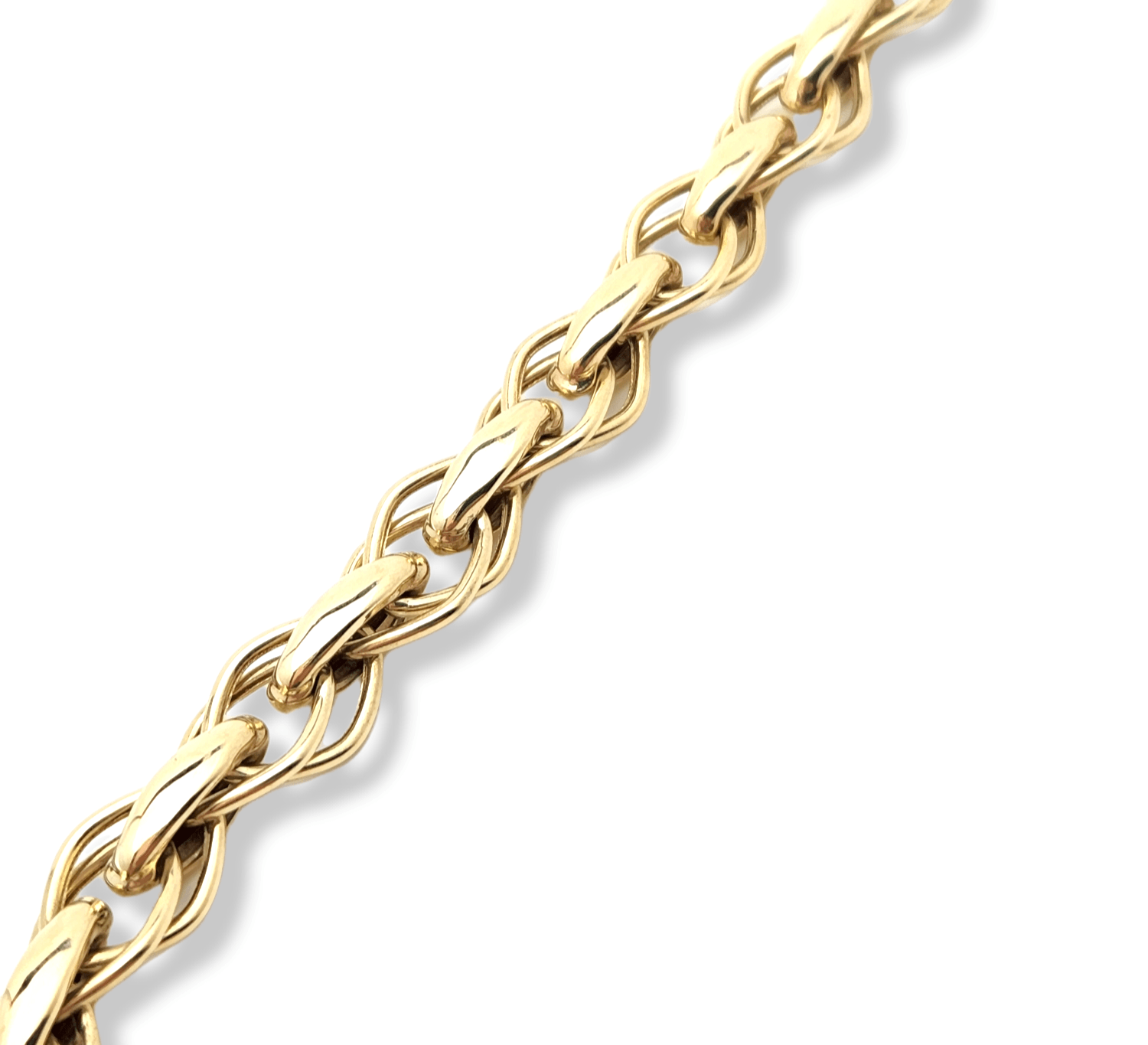14K Gold Hollow Multi-Link Chain Bracelet