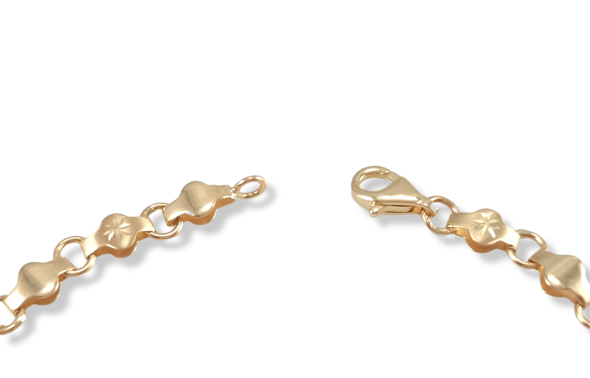 Cut Dimond Tri-Tone Bracelet in 14k Gold