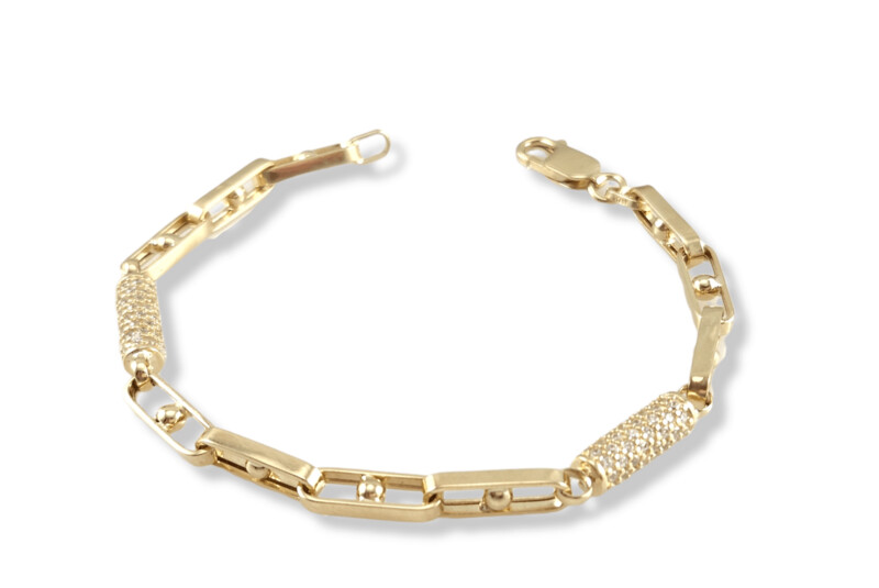 Paperclip Bracelet 14K Yellow Gold 7.5"