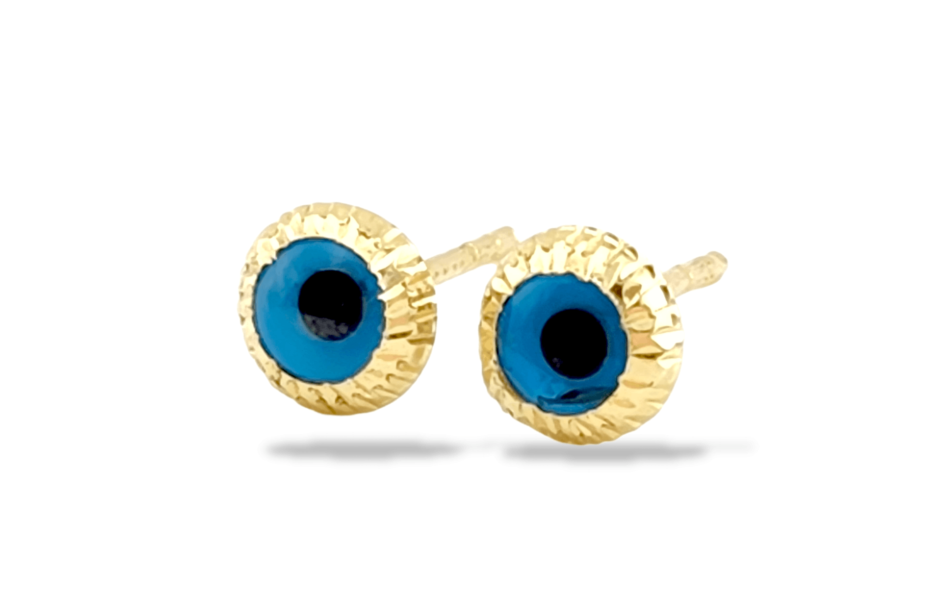 Set Evil Eye Stud Earrings in 14k Golg