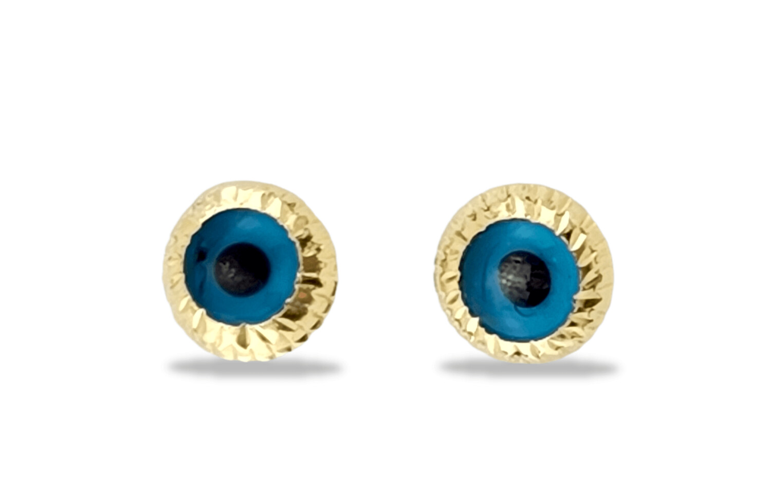 Set Evil Eye Stud Earrings in 14k Golg