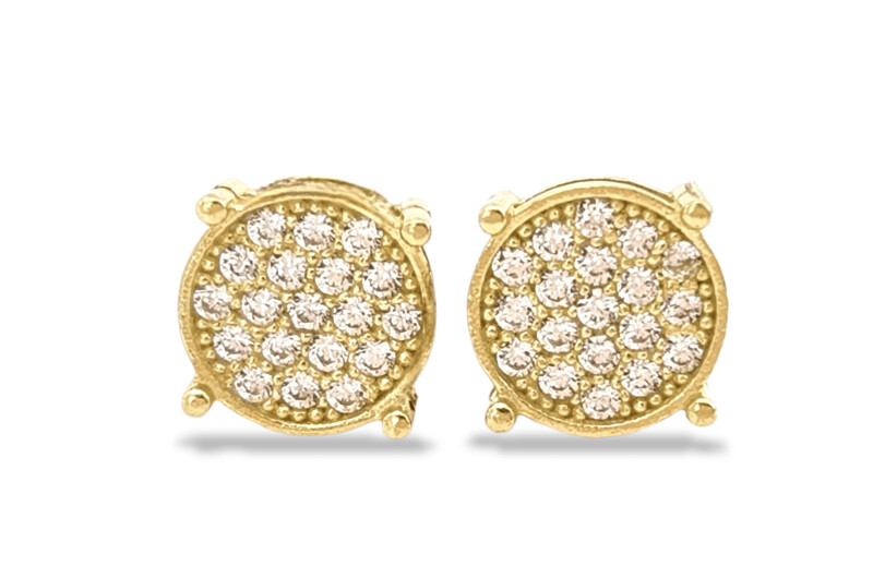 Composite Cubic Zirconia Frame with Ornate Four-Corner