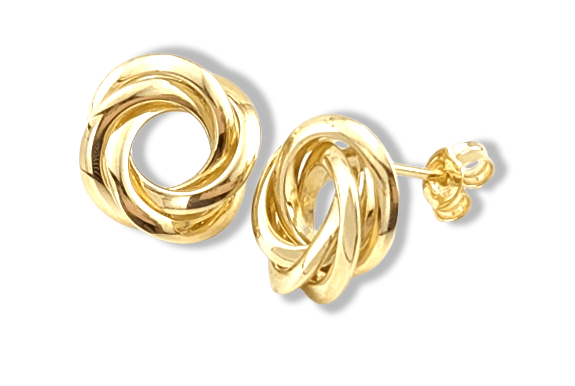 Love Knot Stud Earrings in 14K Gold