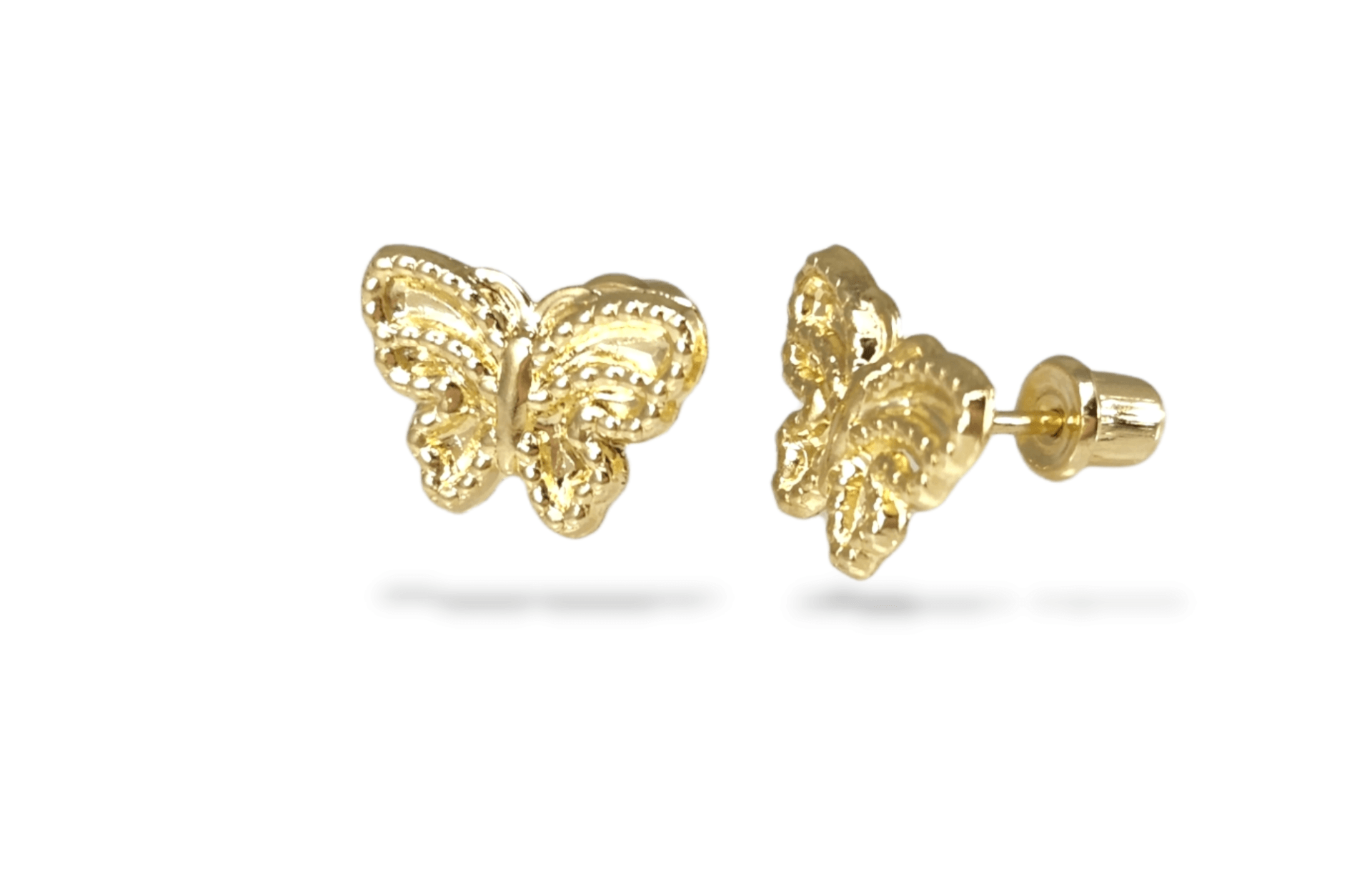 Butterfly Stud Earrings in 14k gold