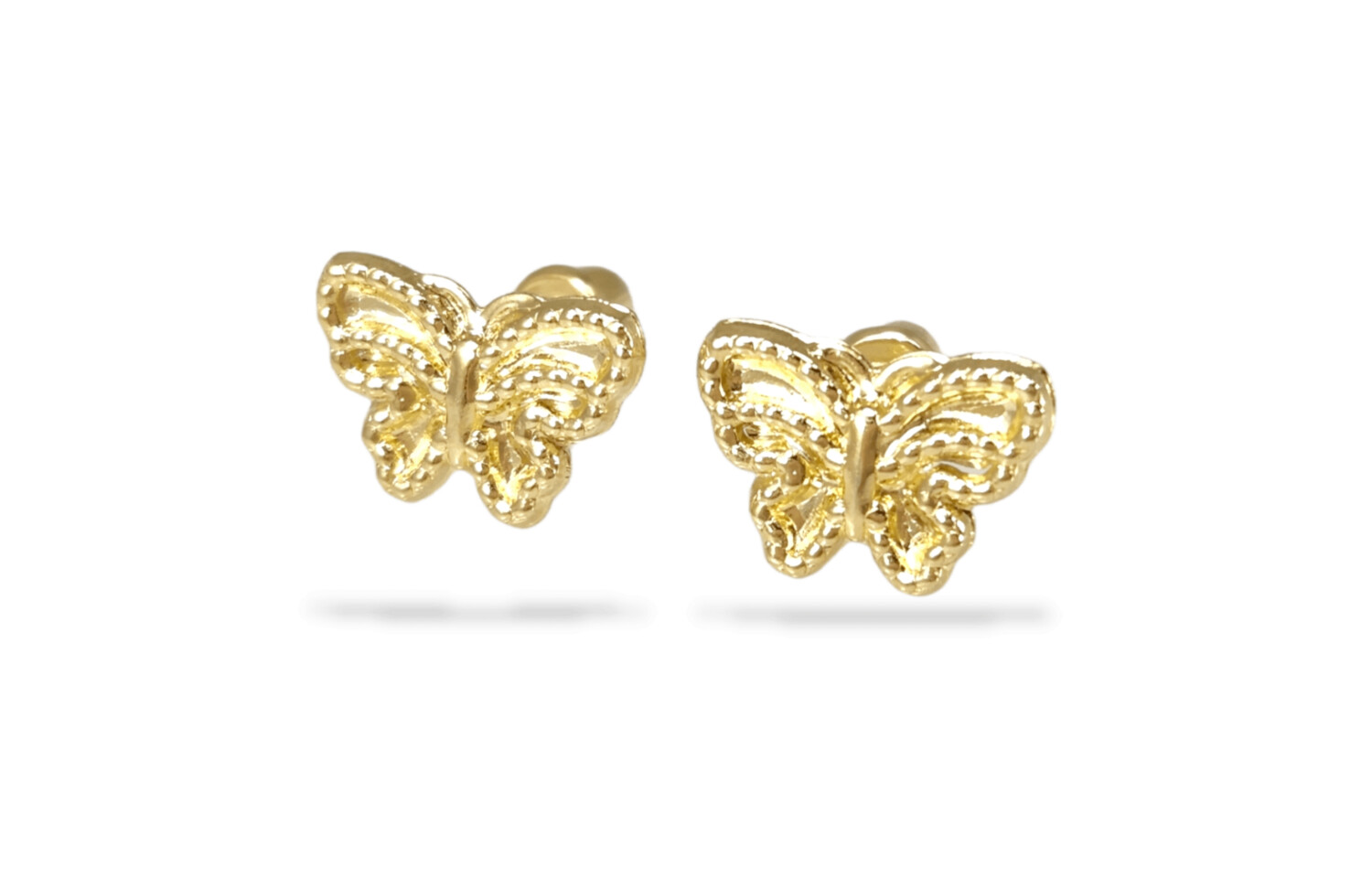 Butterfly Stud Earrings in 14k gold