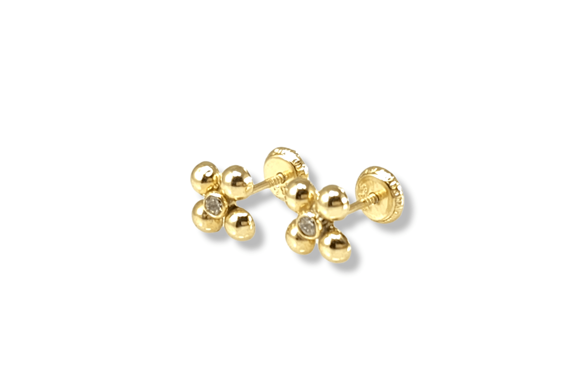 Balls Polished Stud Earrings in 14k