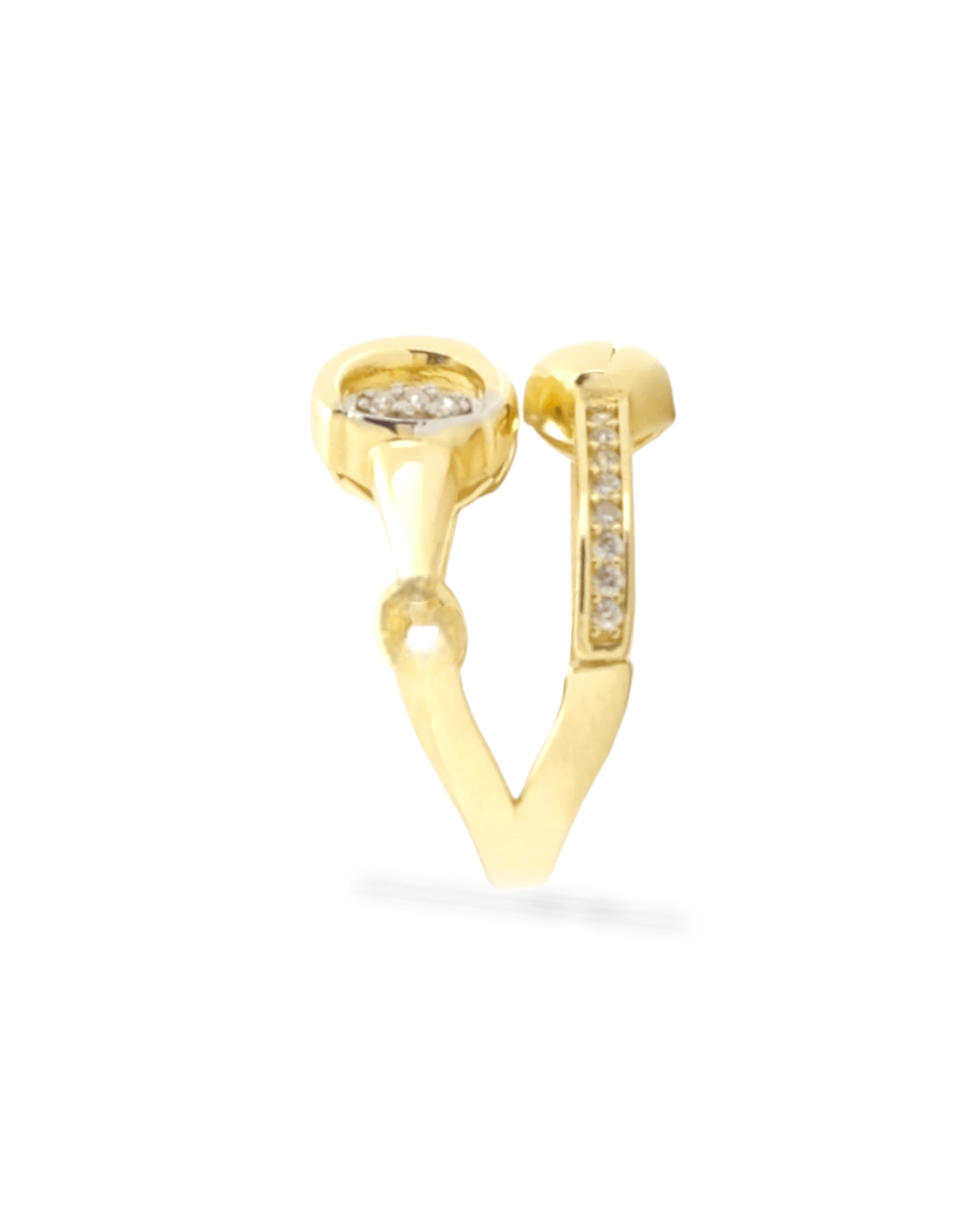 Women Ring Oval Link Band in 14K Gold