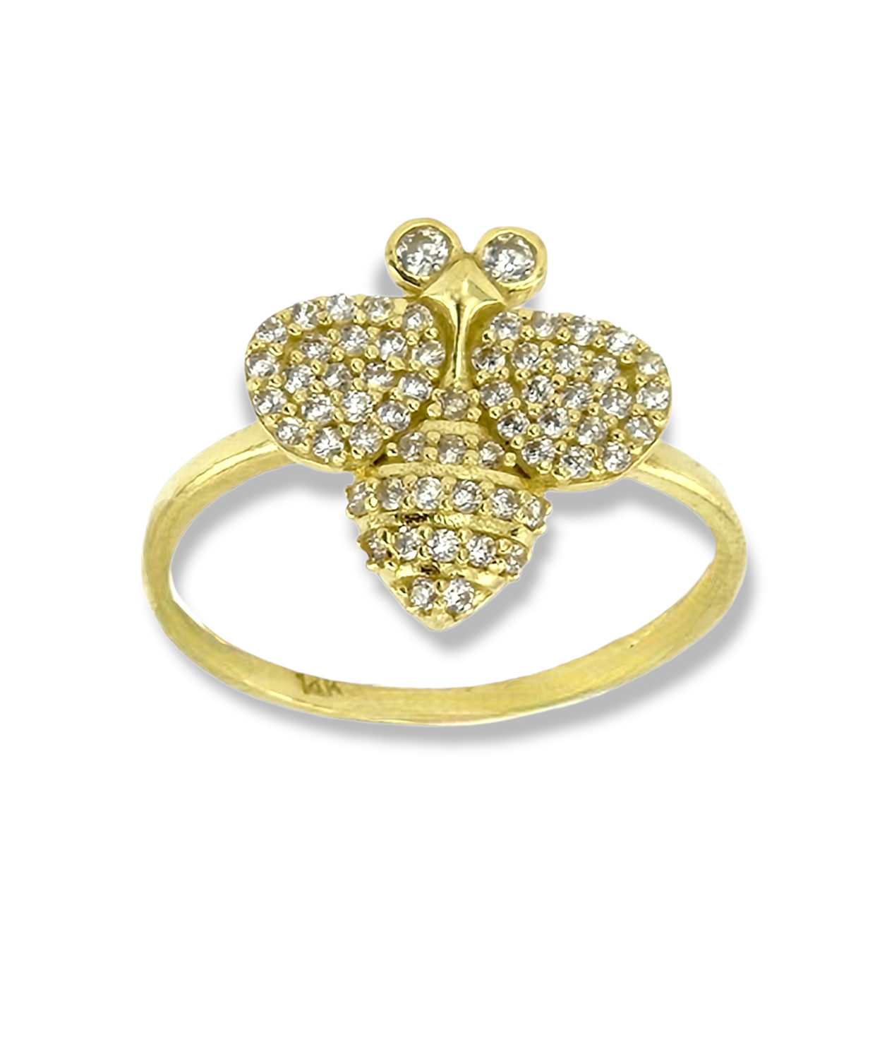 Bee Ring in  14K Yellow Gold