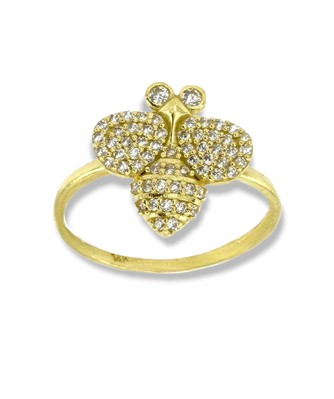 Bee Ring in  14K Yellow Gold