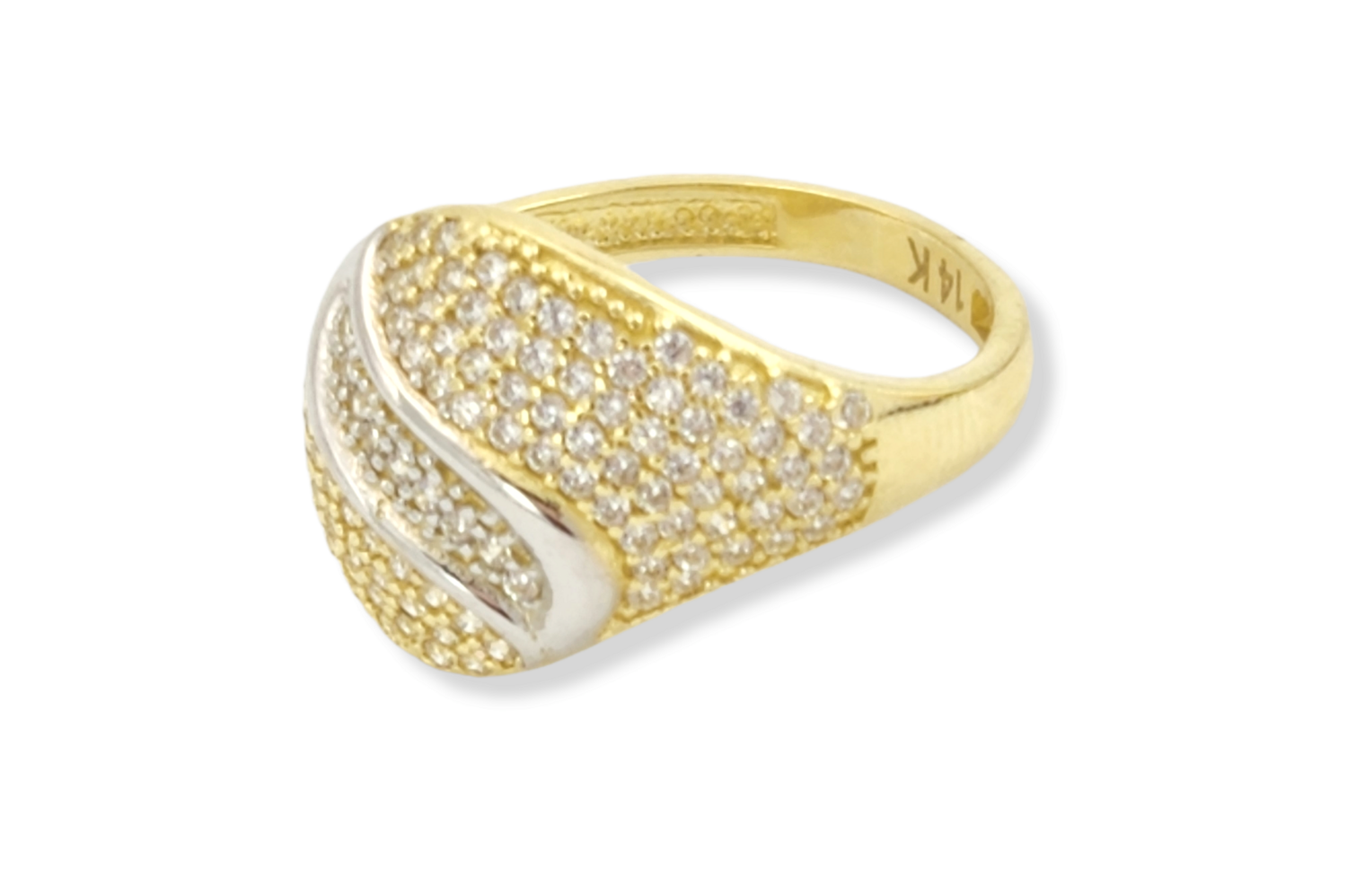 Composite Cubic Zirconia Ring in 14K Gold