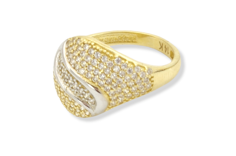 Composite Cubic Zirconia Ring in 14K Gold