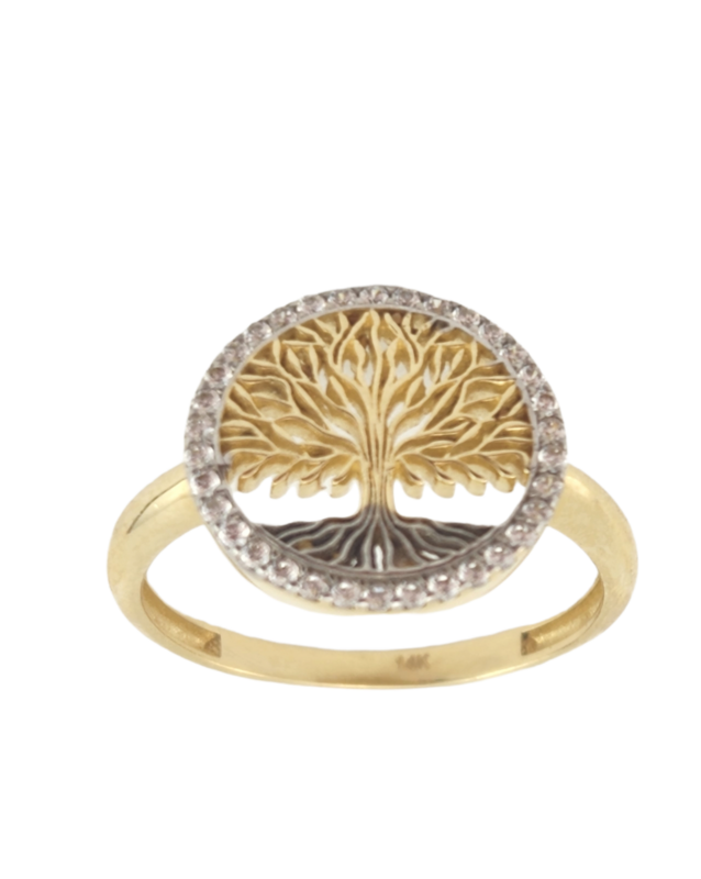 Tree of Life Ring in 14K  Yellow Gold