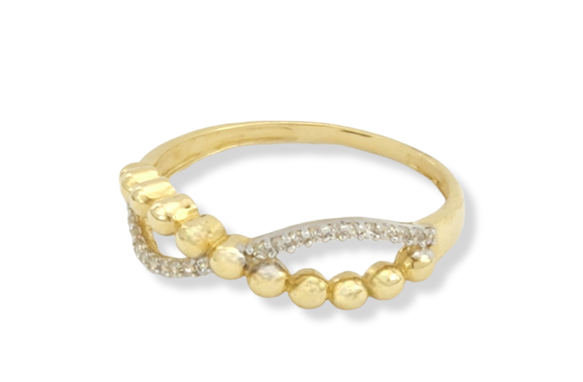 Sideways Infinity Ring in 14k Yellow Gold