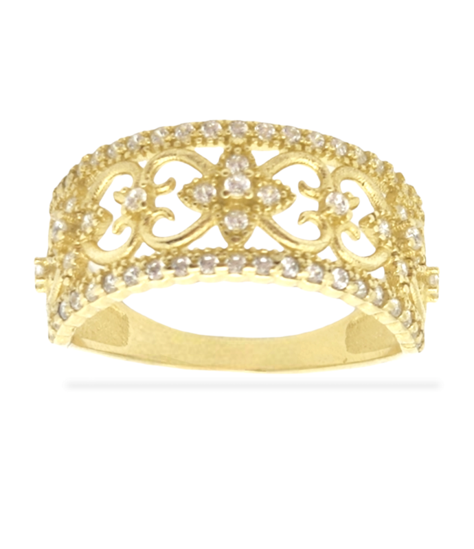 Filigree Vintage-Style Ring in 14K Yellow Gold