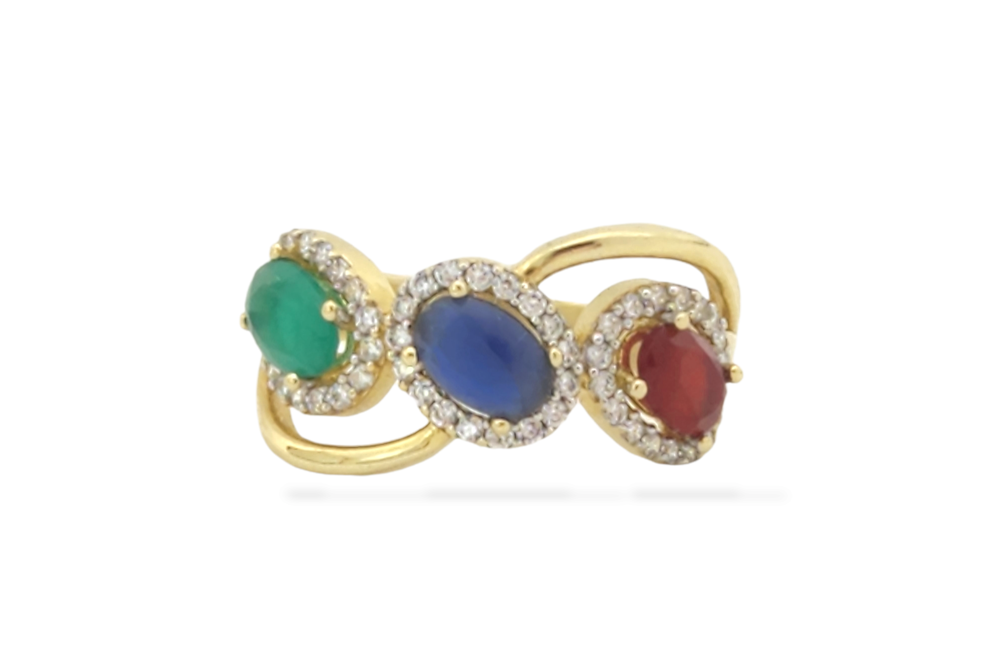Multi-Stone Color Ring in 14k Yellow gold