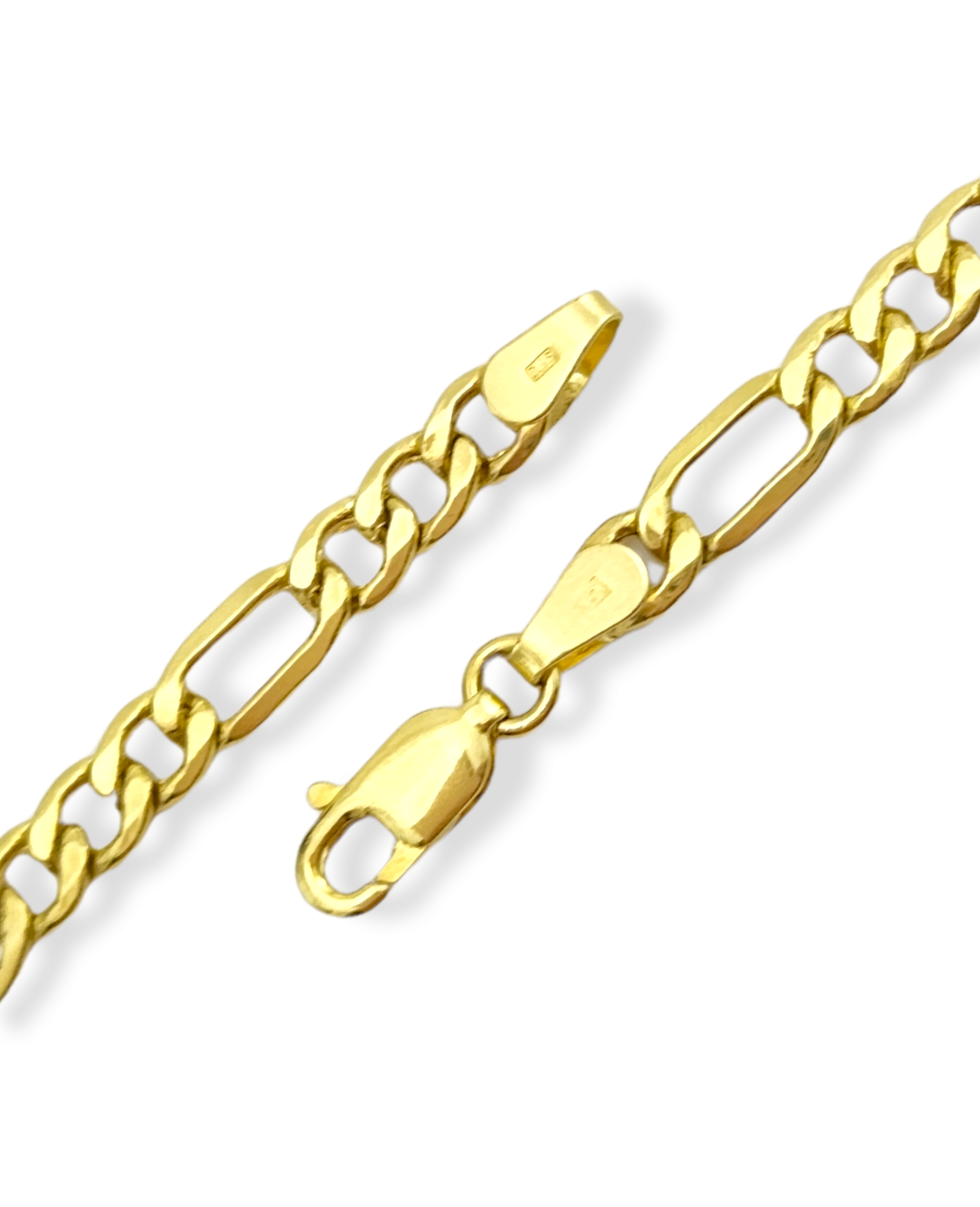 Fígaro Semi-Solid anklet In14k Gold