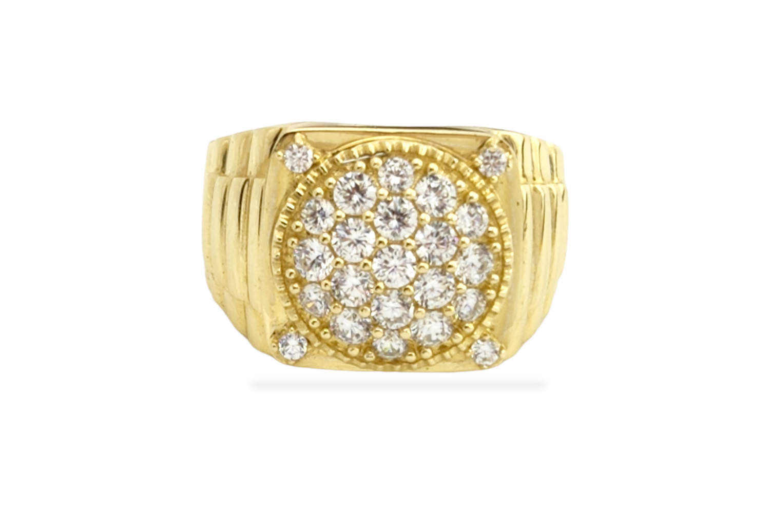Men's Composite Cubic Zirconia Ring in 14K Gold