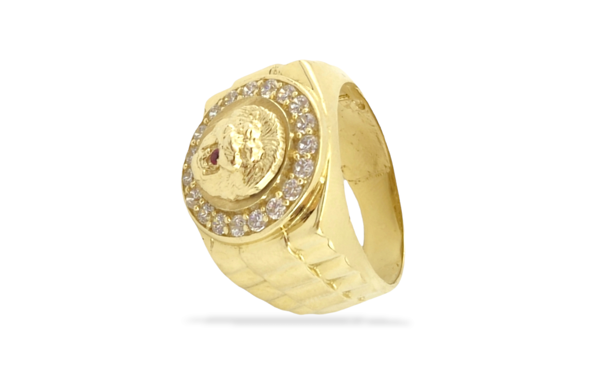 Men's Lion ring in 14k Yellow Gold