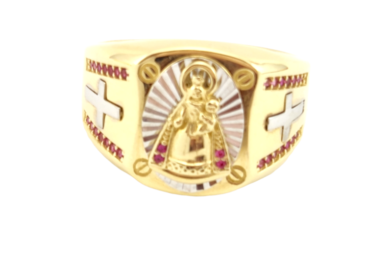 Men's Virgen de la Caridad Ring in 14k two-tone Gold