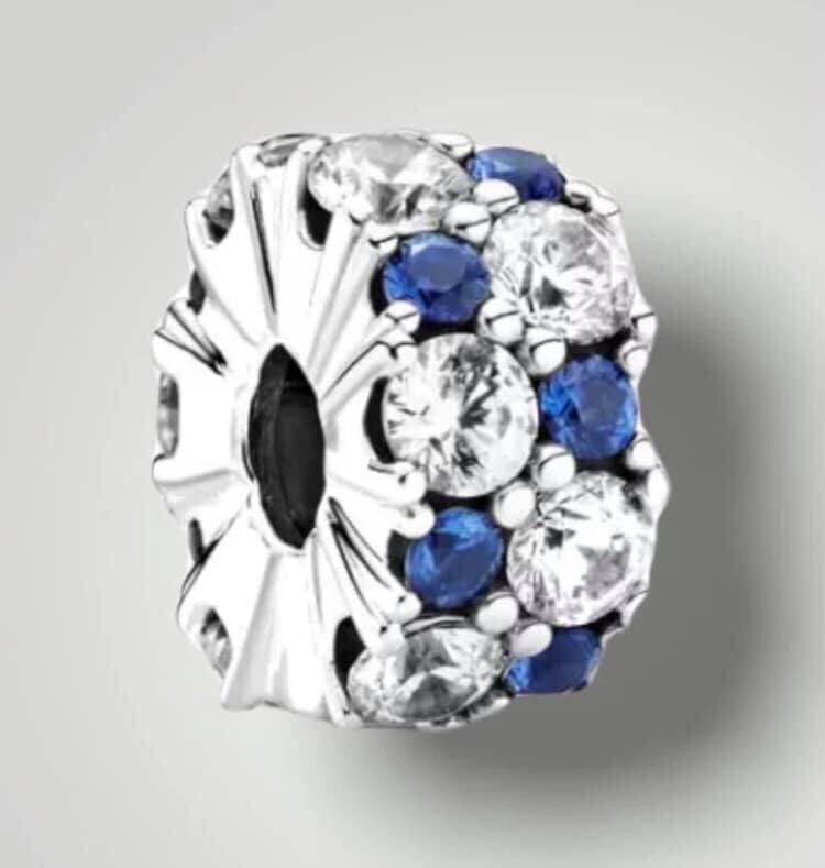 Spacer blauw en wit