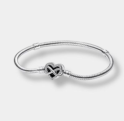 Zilveren bedel armband Valentine