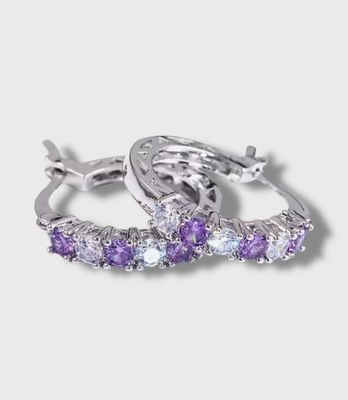 Oorbellen Chess Purple