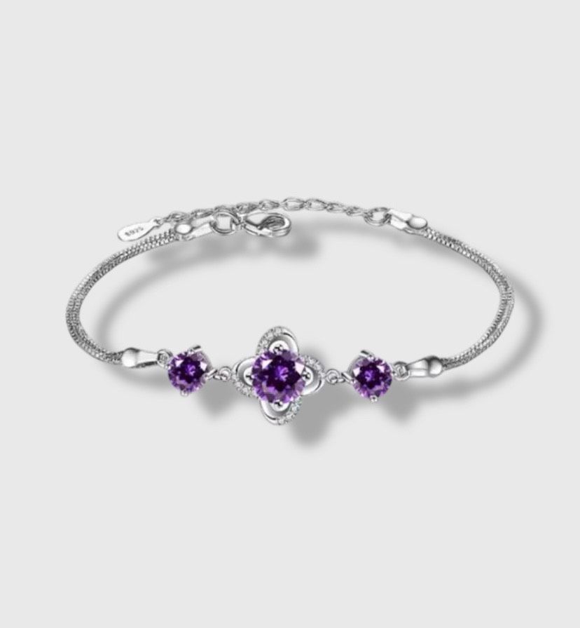 Zilveren armband Princess Purple