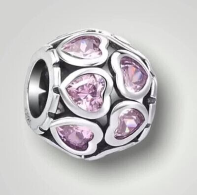 Spacer roze hartjes