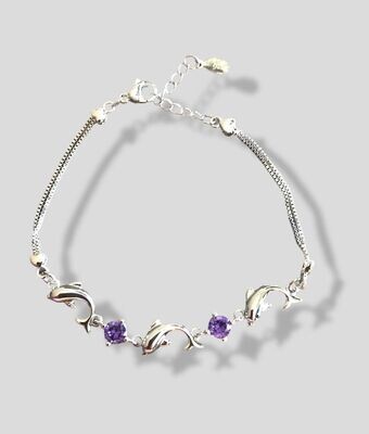 Zilveren armband Dolfijn