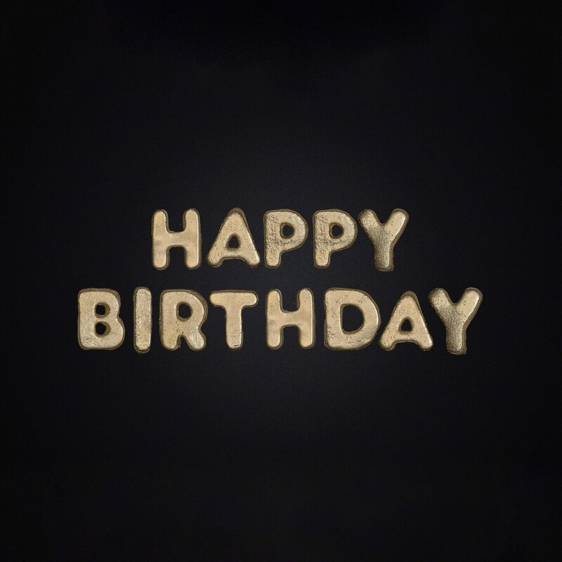 HAPPY BIRTHDAY - GOLD