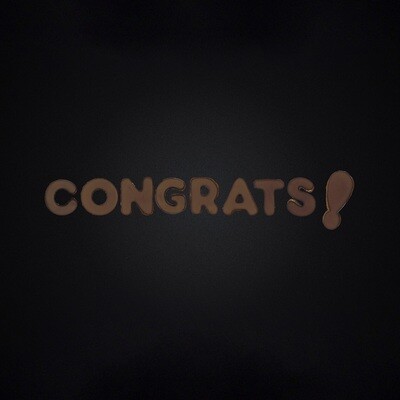 CONGRATS - CHOCOLATE CONGRATS - CHOCOLATE