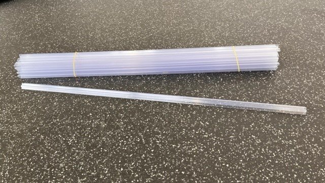 80 st. 60cm Geleiderail 16x12mm TEGO