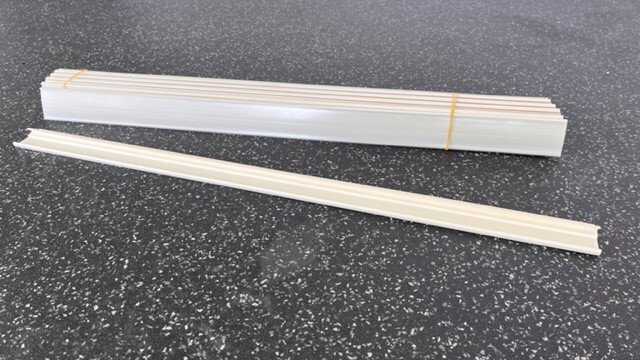 PVC-Prijsprofielen 650mm breed, hoogte 39mm. 80st.p. doos