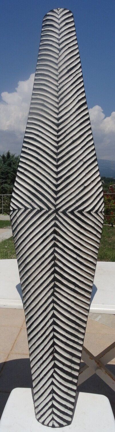 Scudo legno caolino 122x28x7 cm