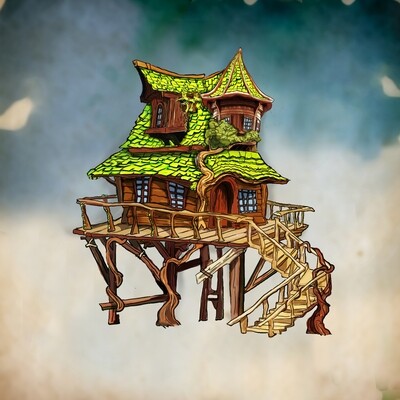 Stelzen Haus | Fantasy Forest | Tabletop Stelzen Haus | Fantasy Forest | Tabletop