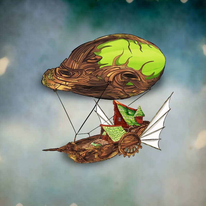 Fliegendes Hausboot | Fantasy Forest | Tabletop