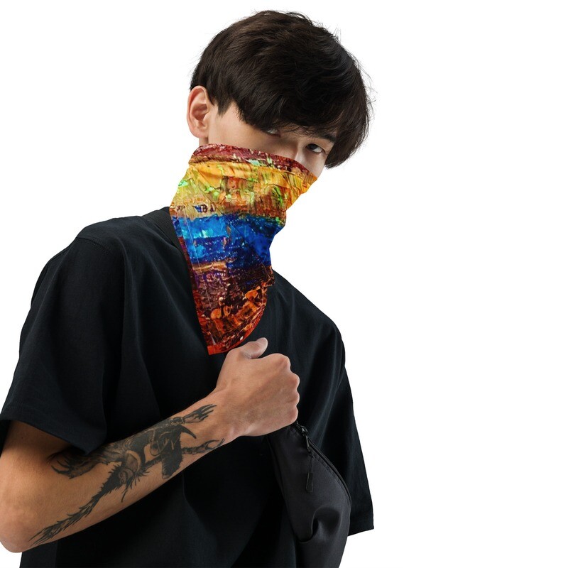 Golden Horizon Abstract bandana