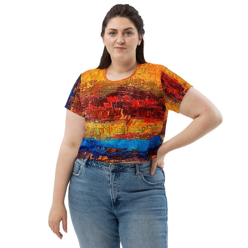 Golden Horizon Crop Tee