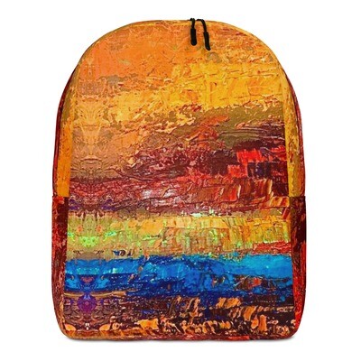 Golden Horizon Abstract Backpack