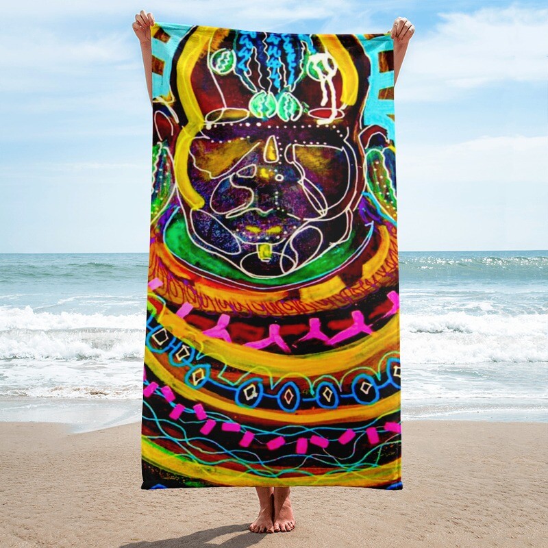 "Radiant Maasai Woman" Towel
