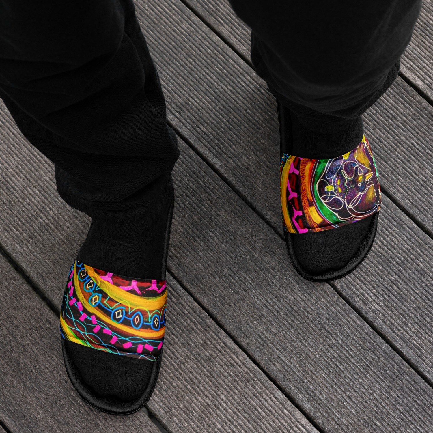"Radiant Maasai Woman" Men’s Slides