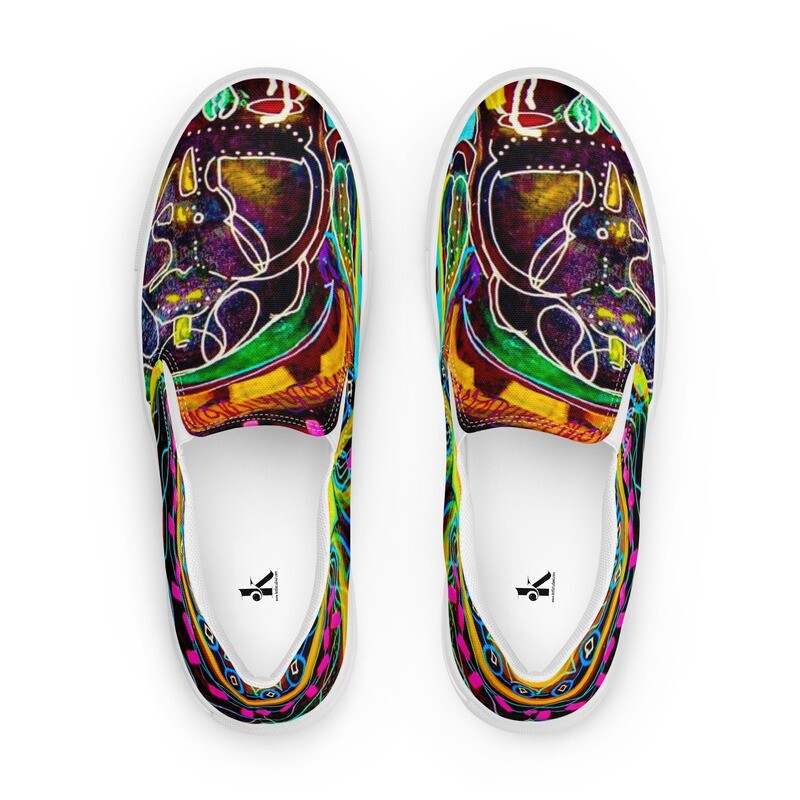 "Radiant Maasai Woman" Women’s Slip-On Canvas Shoes