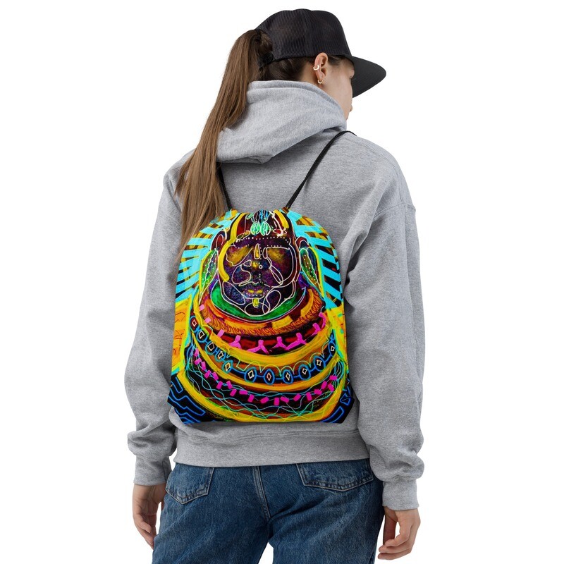 "Radiant Maasai Woman" Drawstring Bag