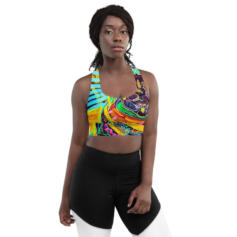 "Radiant Maasai Woman" Longline Sports Bra