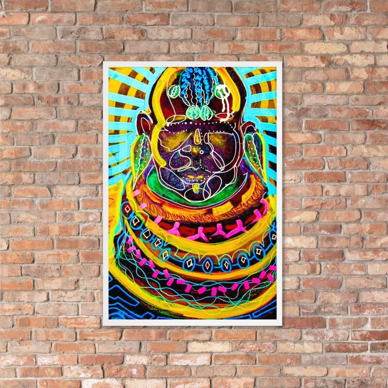 "Radiant Massai Woman" Framed Print