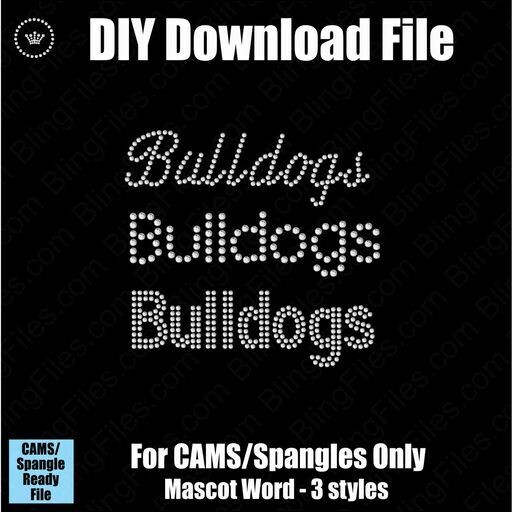Bulldogs Mascot Words Trio DSG Download File - CAMS/ProSpangle