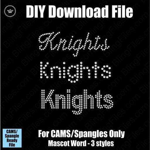 Knights Mascot Words Trio DSG Download File - CAMS/ProSpangle]