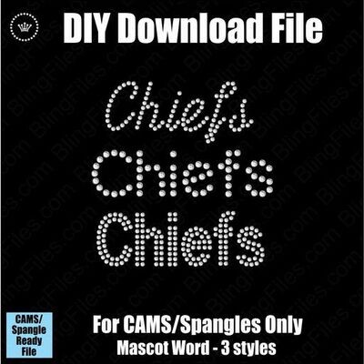 Chiefs Mascot Words Trio DSG Download File - CAMS/ProSpangle