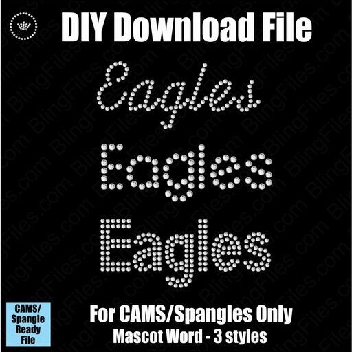Eagles Mascot Words Trio DSG Download File - CAMS/ProSpangle